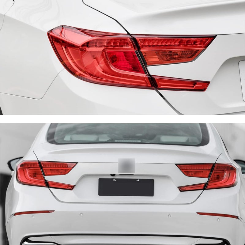 TOMALL Vinyl Smoke Tint Turn Signal Reverse Light Films Compatible with Honda 10th Accord 2018-2020 PreCut Car Tail Light Transmission Stickers Exterior Decoration (Red) - Image 5